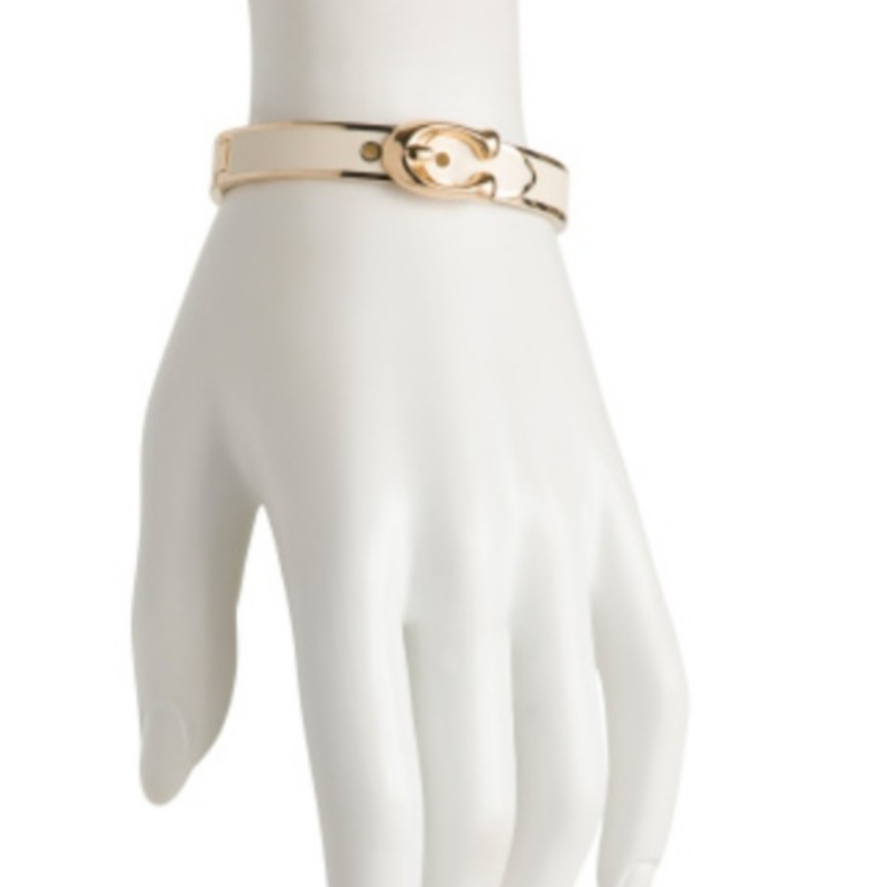 Coach Enamel Buckle Hinge Bangle Bracelet - Picture 2 of 2